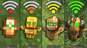 тотем бессмертной физики с другим Wi-Fi в эксперименте Minecraft