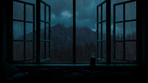 НОЧНОЙ ДОЖДЬ ЗА ОТКРЫТЫМ ОКНОМ 🌧️ ШУМ ДОЖДЯ ДЛЯ СНА, РАССЛАБЛЕНИЯ И СПОКОЙСТВИЯ
