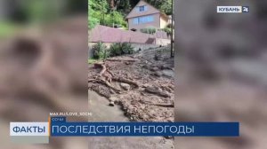Почти месячная норма осадков выпала за час в Сочи