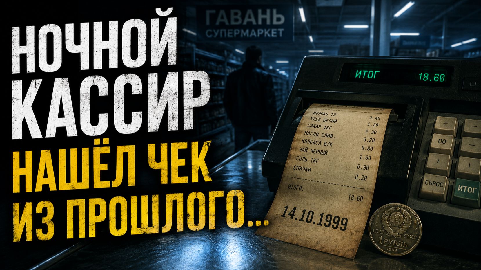 На кассе всплыл чек 1999 года с товарами, которых у нас нет | Страшный рассказ про работу смотреть онлайн