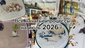Все начатые вышивальные процессы на июль 2026 года / Вышивка крестом🪡