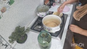 огурцы для рассольника, винегрета, заквасили/ малиновый джем на сковороде,//щипаю уток/
