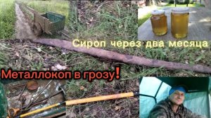 Металлокоп в грозу. Сироп через два месяца. Выезд четырнадцатый. #102