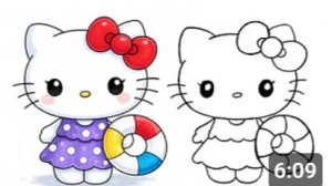 Как нарисовать милую Hello Kitty 🎨