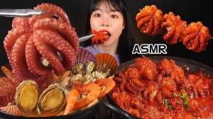 Мукбанг - морепродукты и осьминог - морской стол