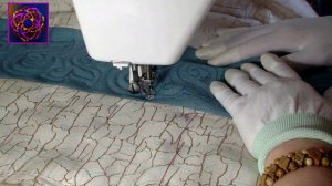 Стеганая дорожка из остатков портьер: утилизация тяжелых тканей