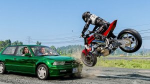 Аварии на мотоциклах - BeamNG/Drive