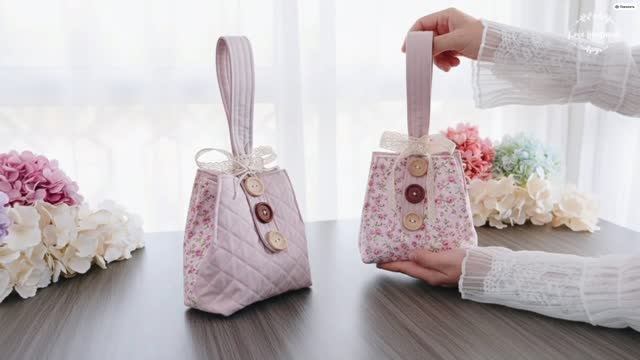 Knia Handmade Я превратила хлопковую ткань в элегантную сумку-шоппер в стиле шебби-шик