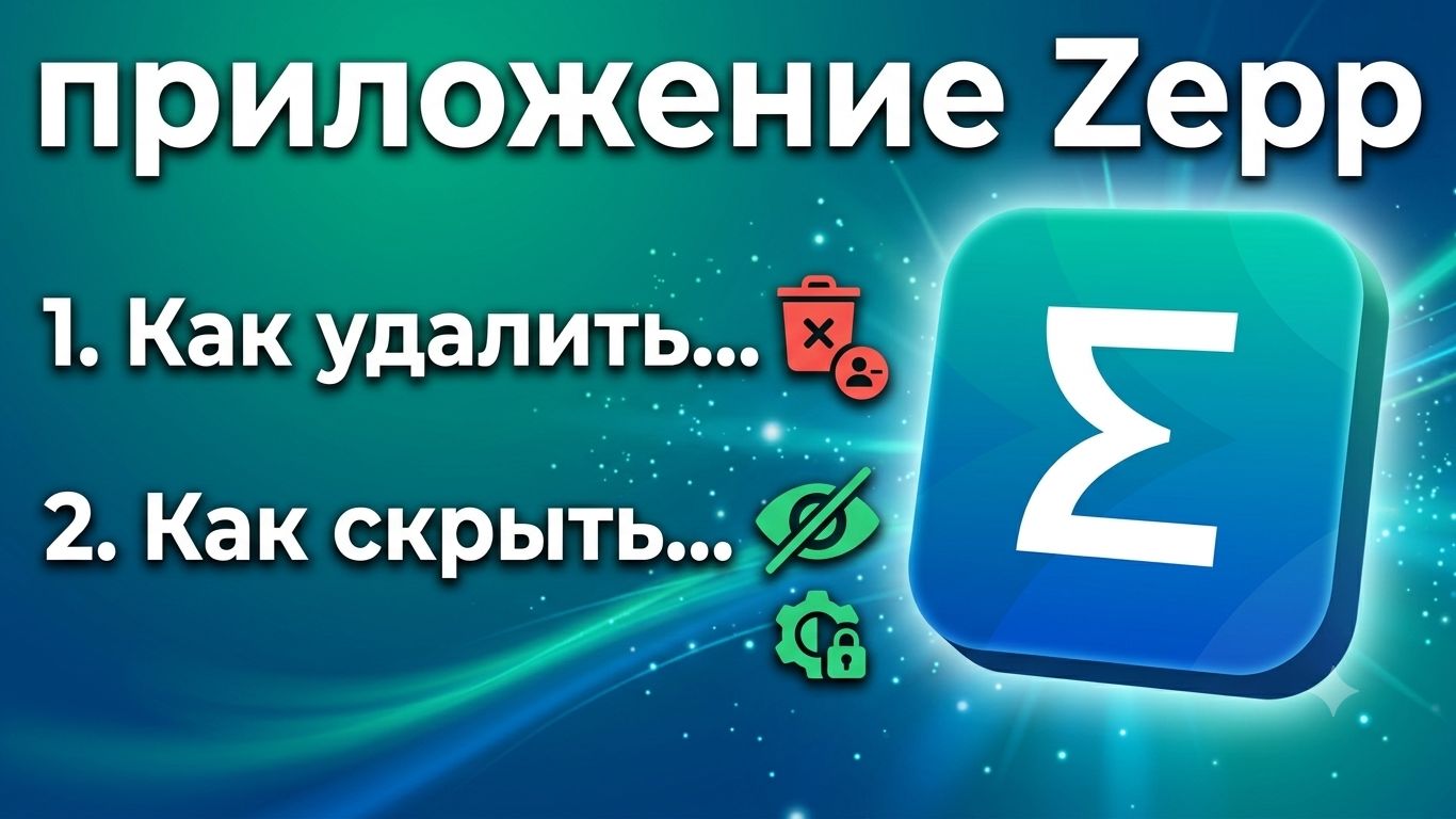 Как скрыть\удалить....в приложении Zepp! смотреть онлайн