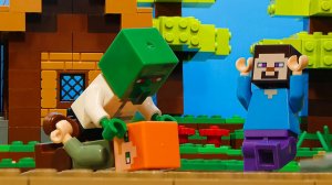 Атака зомби на деревню! LEGO Minecraft Стоп-кадр анимация