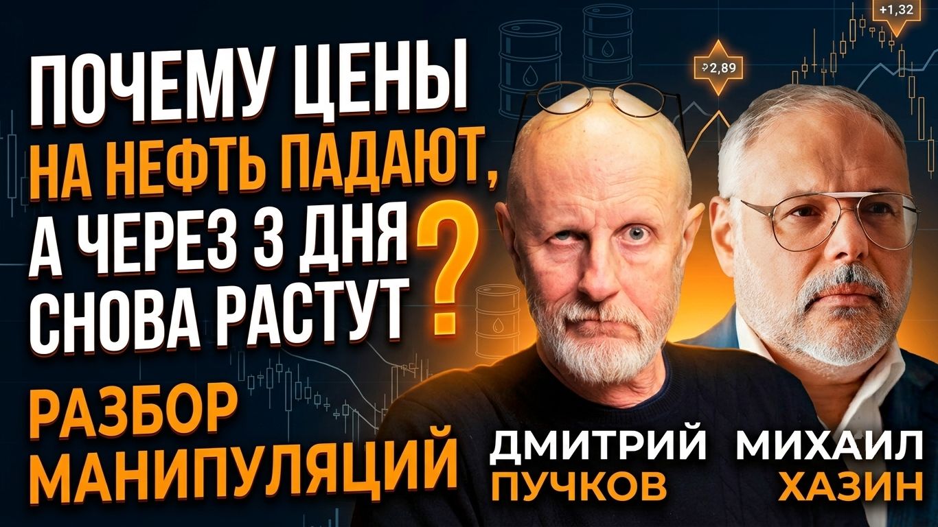 Почему цены на нефть падают, а через три дня снова растут? Разбор манипуляций | Хазин и Пучков смотреть онлайн