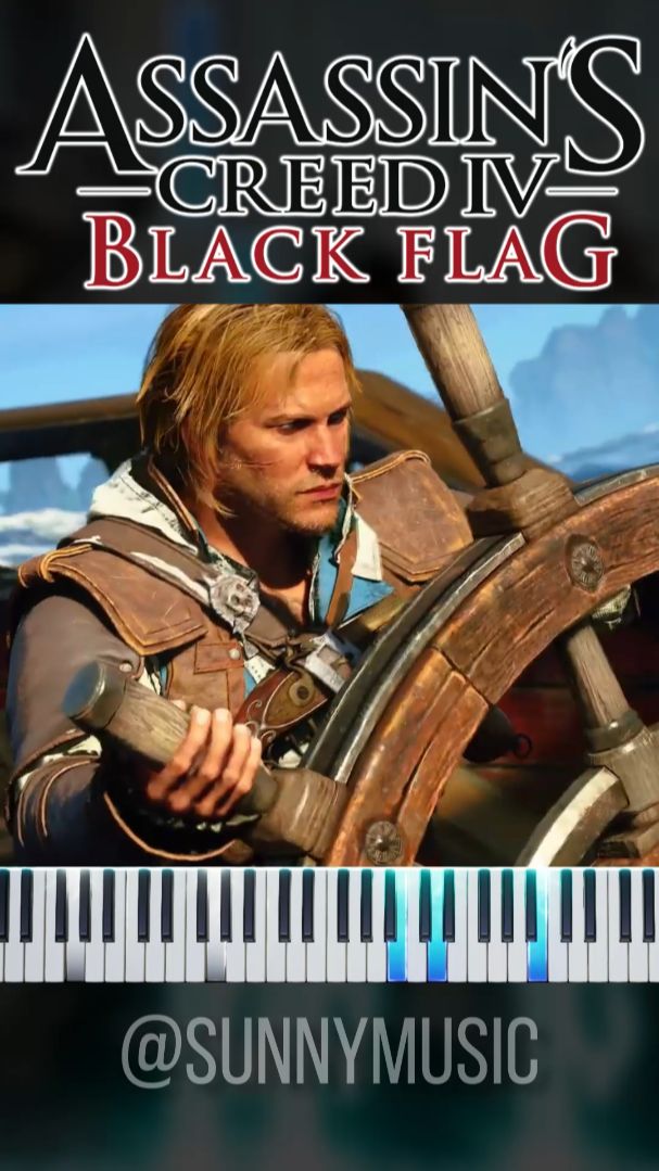 Главная тема (Assassin's Creed IV: Black Flag) 【 PIANO + ORCHESTRA / SHORTS 】 #BlackFlag #synthesia