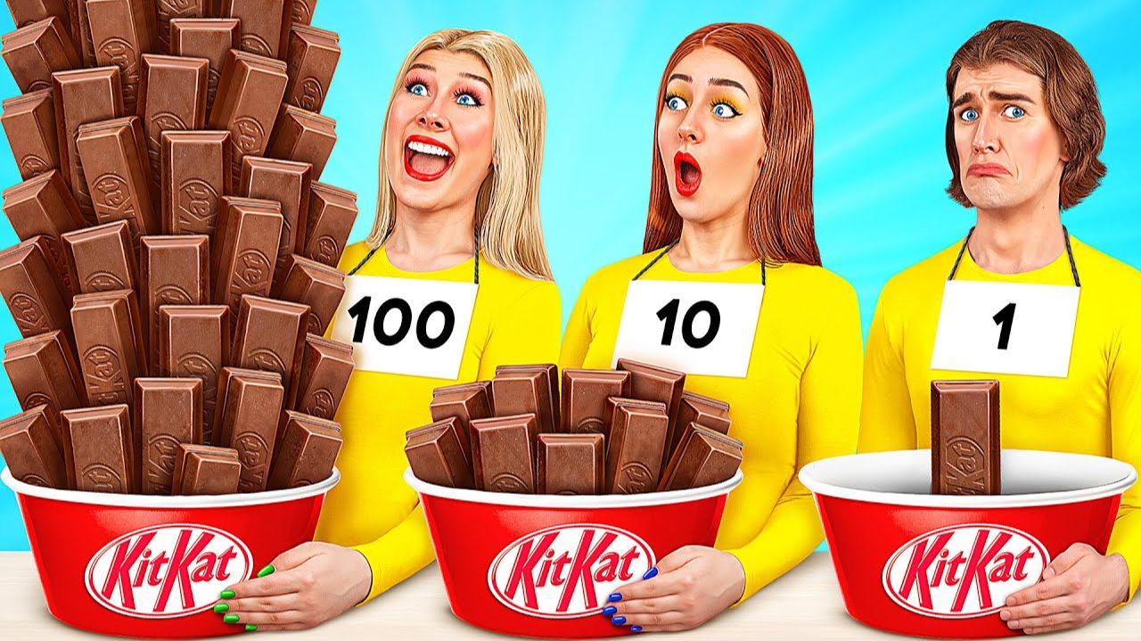 1, 10 или 100 Слоев еды Челлендж #Съедобная Битва Multi DO Challenge смотреть онлайн