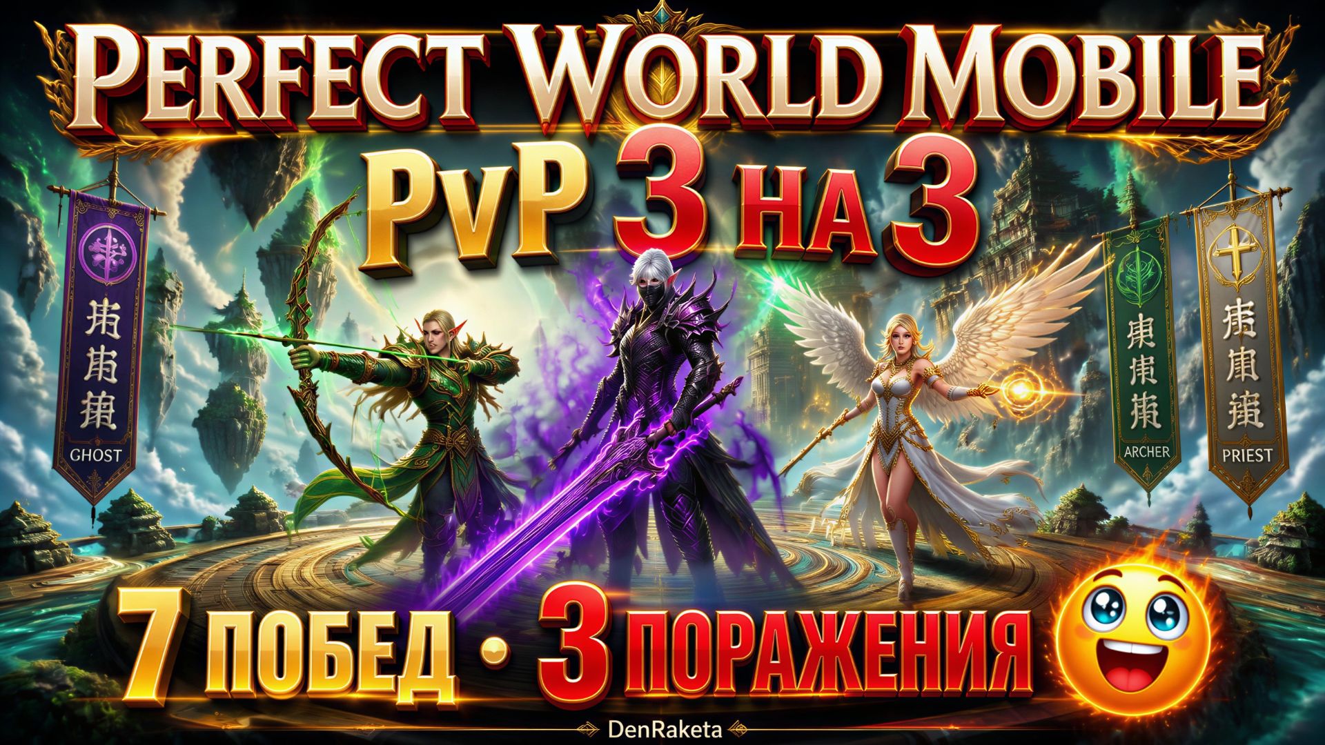 Perfect World Mobile: ПВП Арена 3×3 — 7 побед, 3 поражения