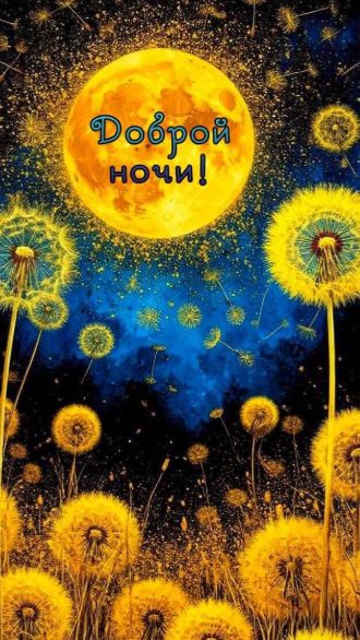 Спокойной ночи — короткая открытка с тёплыми словами и музыкой 🌙