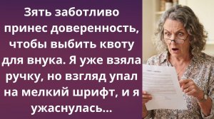 Доверенность с подвохом от любимого зятя | Истории из жизни