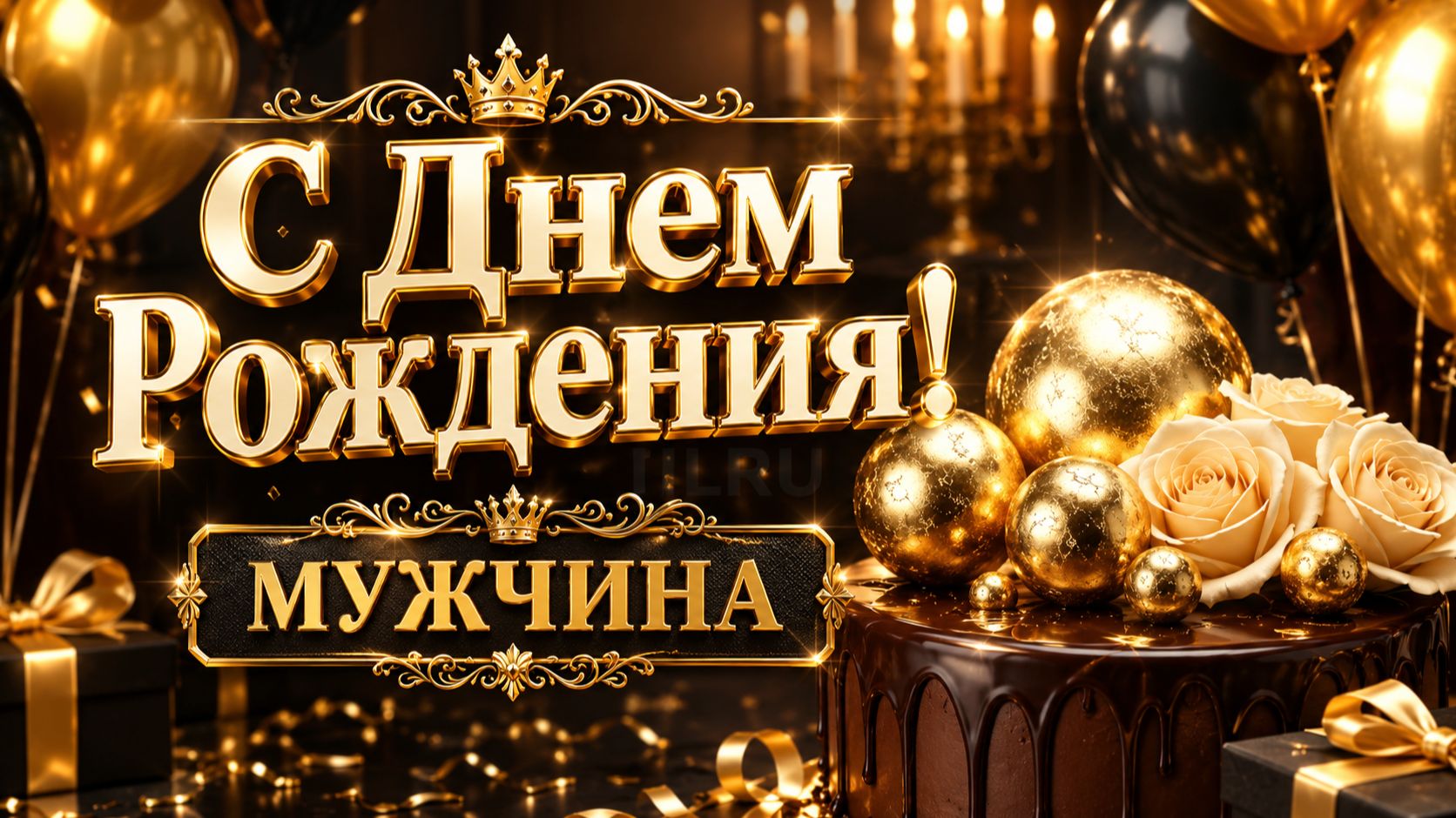 С днем рождения мужчине — красивая видеооткрытка с душевными пожеланиями 🎂