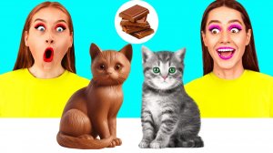 Челлендж. Шоколадная Еда vs Настоящая еда # Смешные Моменты