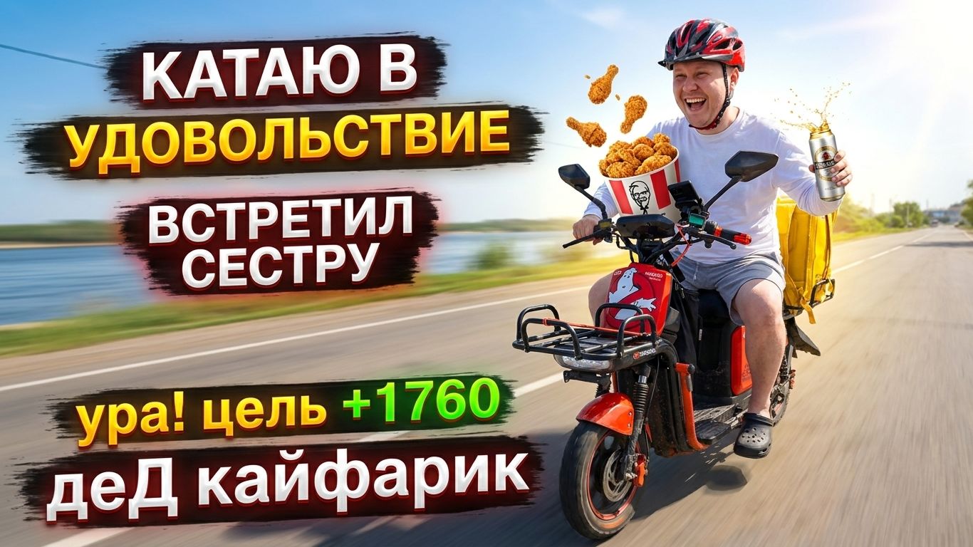 ЕШЬ, ПЕЙ, ДОСТАВЛЯЙ / Встретил сестру / цель +1760₽ / Дед кайфарик 【ЖИЗНЬ КУРЬЕРА 180】 #волгоград смотреть онлайн