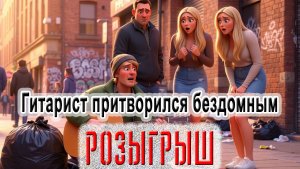 ПРАНК - Гитарист притворился бездомным и зацепил богатую девушку, люди в шоке