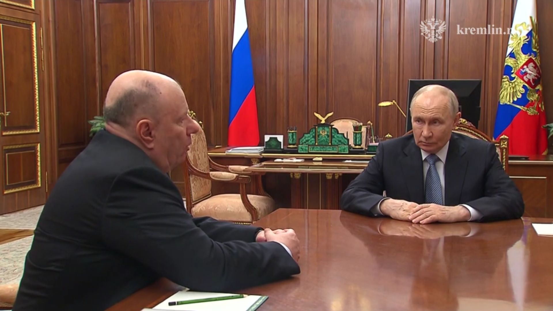 Владимир Путин провёл встречу с главой «Норникеля» Владимиром Потаниным, Кремль, 15 июля 2026 года