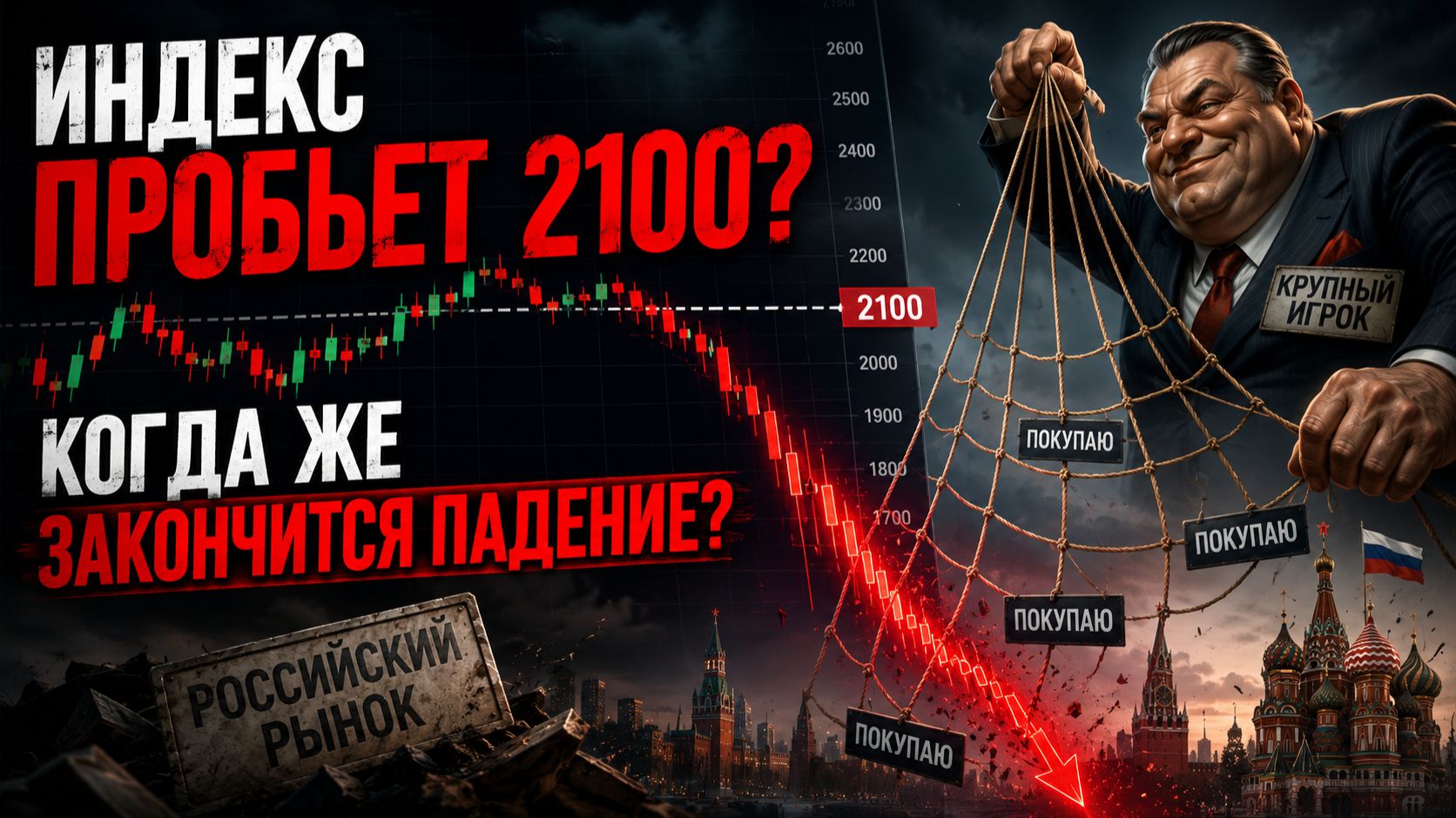 🔴СРОЧНОЕ ВКЛЮЧЕНИЕ! Пробой 2100?! Готовимся к коллапсу? Что происходит с Российским рынком акций? смотреть онлайн