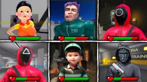 ВСЕ БОССЫ, ПОЛОСКИ ЗДОРОВЬЯ в «ТЮРЬМЕ БАРРИ», БЕГУТ! В игре Squid 1,2,3 новый страшный Обби!