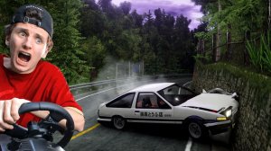 Такуми решил подрифтить, сломал ручник и разбился на Акине в бимке... ｜ BeamNG.drive