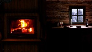 🔥 ШУМ ВЕТРА И ОГОНЬ В КАМИНЕ ДЛЯ СНА ❄️ ЗВУК ВЕТРА И ПЛАМЯ ОГНЯ В КАМИНЕ ❄️ ЗВУК ВЬЮГИ ДЛЯ СНА