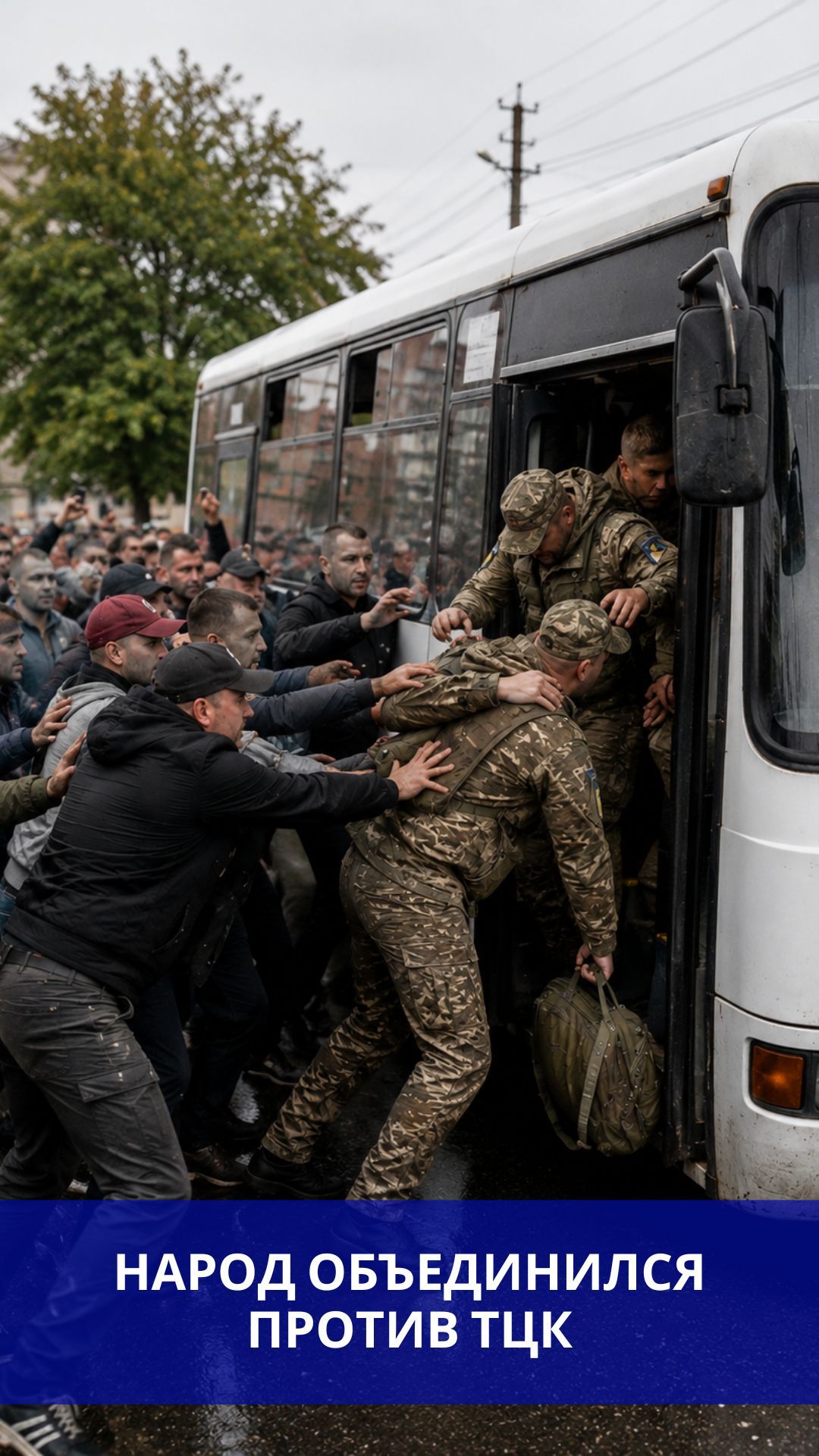 Народ объединился против режима Зеленского и выгнал людоловов ТЦК из автобуса