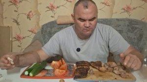 МУКБАНГ/ШАШЛЫК/СВИНЫЕ РЕБРА/ОВОЩИ