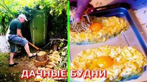Жизнь в ДАЧНОМ раю. Дрова даром. Необычное яство из кабачка