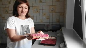 Манник с клубничным вареньем