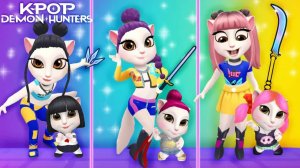 К-ПОП ОХОТНИКИ НА ДЕМОНОВ СТАЛИ МАМАМИ В MY TALKING ANGELA 2 👩👧❤️