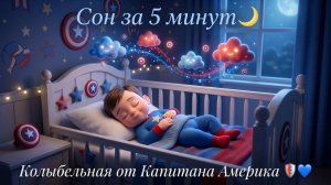 Колыбельная для малышей!  Капитан Америка , Уснёт за 5 минут! Для Детей. Детская колыбельная