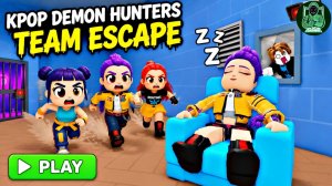 Команда охотников на демонов Kpop совершает побег! 😱 (Obby) | Игровой процесс #roblox
