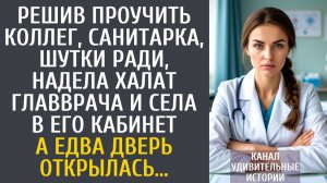 Истории из жизни: Решив проучить коллег, санитарка надела халат главврача и села в его кабинет…