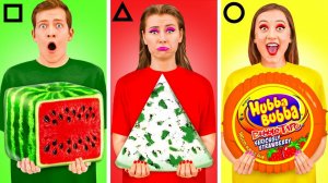 Геометрический Челлендж с Едой # Смешные Ситуации с Едой