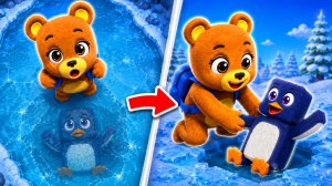 😳Я СПАСЛА ПИНГВИНА ПОДО ЛЬДОМ В ИГРЕ СУПЕР МИШКА SUPER BEAR ADVENTURE