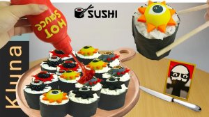 🍣 ПРЕВРАЩАЕМ МИСТЕРА СОЛНЦЕ СПРУНКИ ВСЕ ФАЗЫ В ВКУСНЫЕ СУШИ 🌞 МУКБАНГ КЛУНАТИК СТИЛЬ АСМР 😋