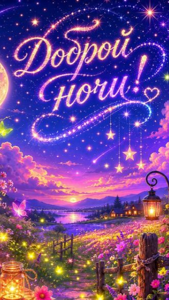 Короткая открытка с добрым вечером — отправьте близким 🌙