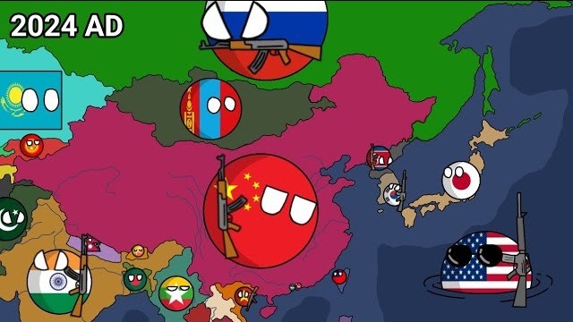 History of China and neighbor (18000BC - 2024) Countryballs Best version смотреть онлайн