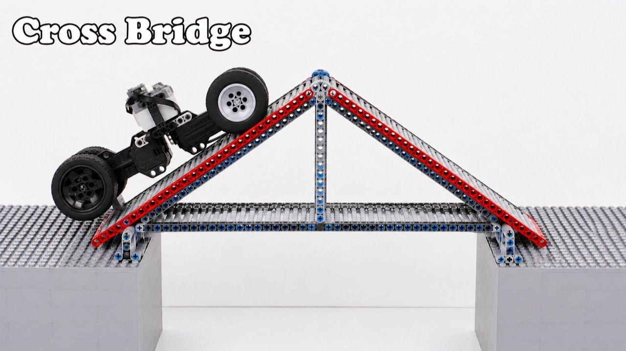 LEGO Cars vs Cross Bridge Challenge: Пройдет ли он по мосту? смотреть онлайн