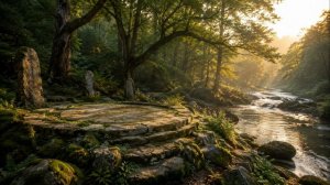 Relaxing Stereo Soundscape With Forest Stream Sounds ｜ Ambient Music for Focus & Deep Calm
