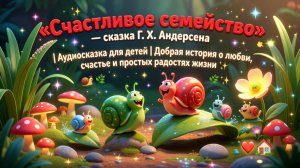 🐌🌿✨ «Счастливое семейство» — сказка Г. Х. Андерсена | Аудиосказка для детей | Добрая история