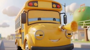 Школьный автобус поет утреннюю песню и весёлые приключения
