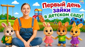 Первый День Зайки в Детском Саду! | Развивающая Песенка для Малышей! Логопесенка #мультик #дети