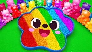Как сделать блестящую ЛАПКУ, смешав радужную слизь Play Doh