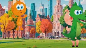 Котёнок Кордэ и друзья - Велосипедные приключения и прыжок в фонтан - Смешные мультики для детей - Д
