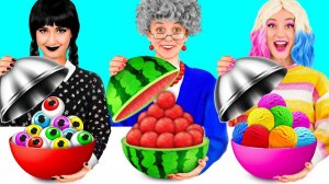 Кулинарный Челлендж# Уэнсдей Против Бабушки # Смешные Челленджи